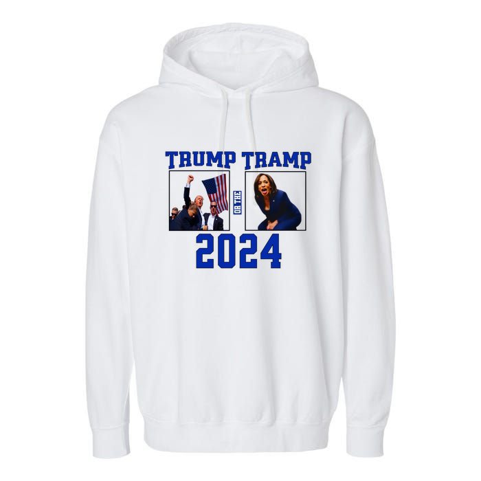 Trump Or The Tramp 2024 Vote For Trump Trump Vance 2024 Garment-Dyed Fleece Hoodie