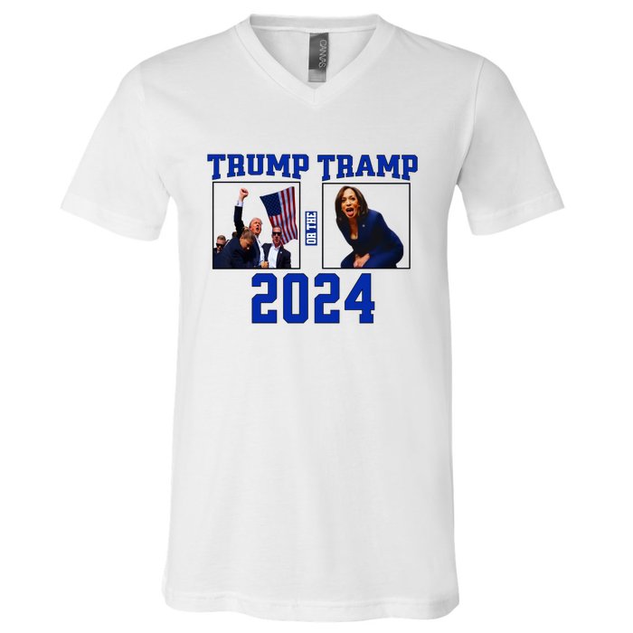 Trump Or The Tramp 2024 Vote For Trump Trump Vance 2024 V-Neck T-Shirt