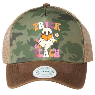 Trick Or Teach Cute Book Ghost Legacy Tie Dye Trucker Hat