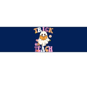 Trick Or Teach Cute Book Ghost Bumper Sticker