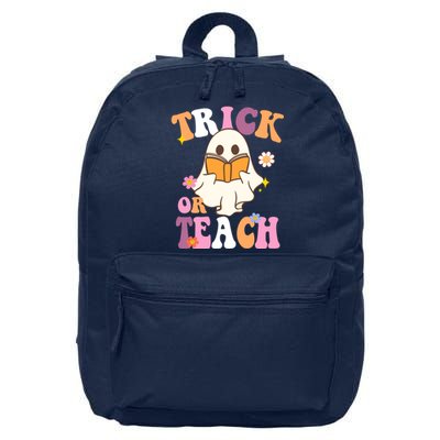 Trick Or Teach Cute Book Ghost 16 in Basic Backpack