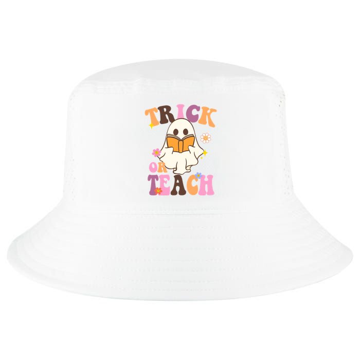 Trick Or Teach Cute Book Ghost Cool Comfort Performance Bucket Hat