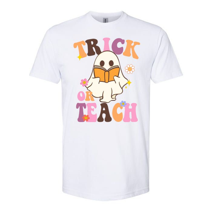 Trick Or Teach Cute Book Ghost Softstyle CVC T-Shirt