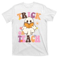 Trick Or Teach Cute Book Ghost T-Shirt