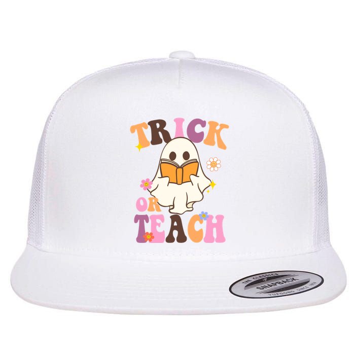 Trick Or Teach Cute Book Ghost Flatbill Hat