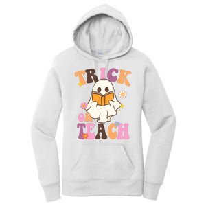 Trick Or Teach Cute Book Ghost Women's Pullover Hoodie