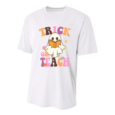 Trick Or Teach Cute Book Ghost Youth Performance Sprint T-Shirt