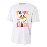 Trick Or Teach Cute Book Ghost Youth Performance Sprint T-Shirt