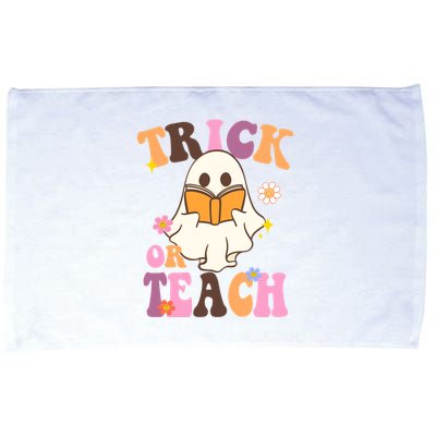 Trick Or Teach Cute Book Ghost Microfiber Hand Towel