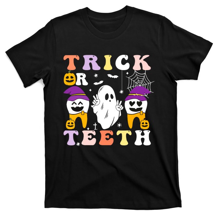 Trick Or Teeth Dental Assistant Dentist Halloween Costumes Gift T-Shirt