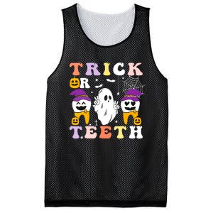 Trick Or Teeth Dental Assistant Dentist Halloween Costumes Gift Mesh Reversible Basketball Jersey Tank