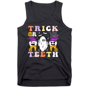 Trick Or Teeth Dental Assistant Dentist Halloween Costumes Gift Tank Top