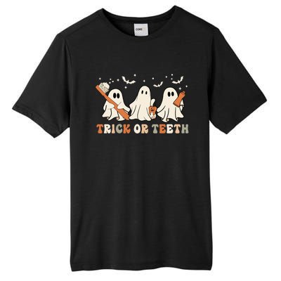 Trick Or Teeth Toothbrush Funny Boo Retro Pumpkin Halloween Gift Tall Fusion ChromaSoft Performance T-Shirt