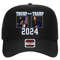 Trump Or The Tramp 2024 Vote For Trump Trump Vance 2024 High Crown Mesh Back Trucker Hat