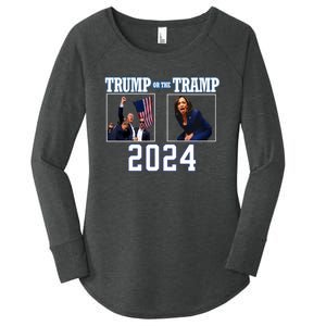 Trump Or The Tramp 2024 Vote For Trump Trump Vance 2024 Women's Perfect Tri Tunic Long Sleeve Shirt