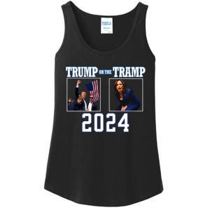 Trump Or The Tramp 2024 Vote For Trump Trump Vance 2024 Ladies Essential Tank