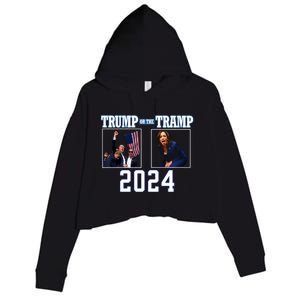 Trump Or The Tramp 2024 Vote For Trump Trump Vance 2024 Crop Fleece Hoodie