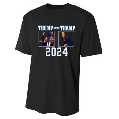 Trump Or The Tramp 2024 Vote For Trump Trump Vance 2024 Performance Sprint T-Shirt