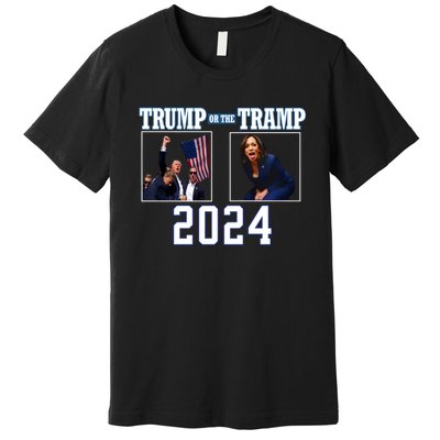 Trump Or The Tramp 2024 Vote For Trump Trump Vance 2024 Premium T-Shirt