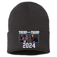 Trump Or The Tramp 2024 Vote For Trump Trump Vance 2024 Sustainable Knit Beanie