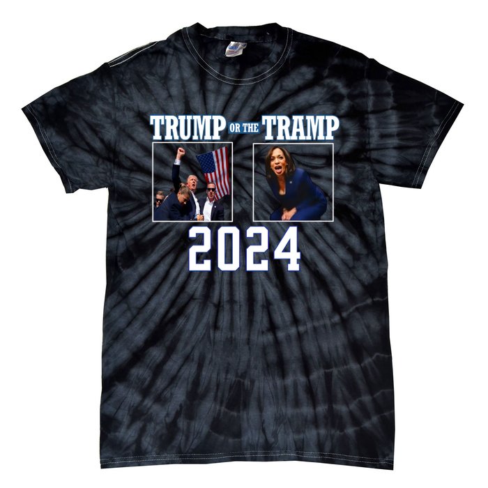 Trump Or The Tramp 2024 Vote For Trump Trump Vance 2024 Tie-Dye T-Shirt