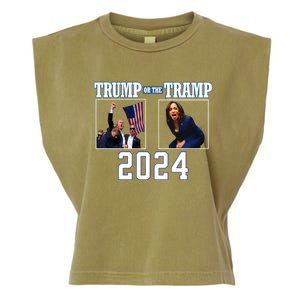 Trump Or The Tramp 2024 Vote For Trump Trump Vance 2024 Garment-Dyed Women's Muscle Tee