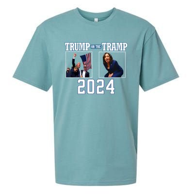 Trump Or The Tramp 2024 Vote For Trump Trump Vance 2024 Sueded Cloud Jersey T-Shirt