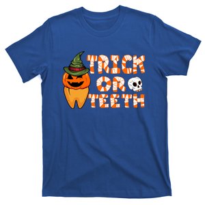 Trick Or Teeth Funny Dentist Halloween Dental Squad Gift T-Shirt