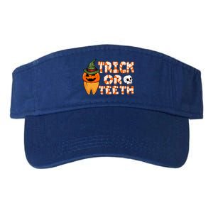 Trick Or Teeth Funny Dentist Halloween Dental Squad Gift Valucap Bio-Washed Visor