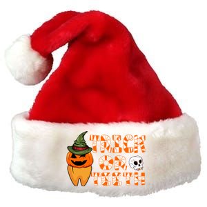 Trick Or Teeth Funny Dentist Halloween Dental Squad Gift Premium Christmas Santa Hat