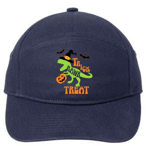 Trick Or Treat Saurus With Pumpkin 7-Panel Snapback Hat