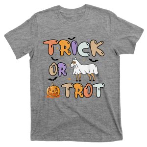 Trick Or Trot Funny Halloween Pumpkin And Cute Ghost Horse T-Shirt