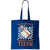 Trick Or Treat Brush Your Teeth Dentist Halloween Costume Funny Gift Tote Bag