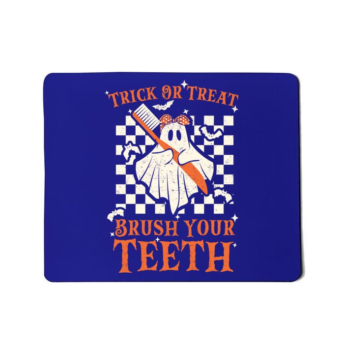 Trick Or Treat Brush Your Teeth Dentist Halloween Costume Funny Gift Mousepad