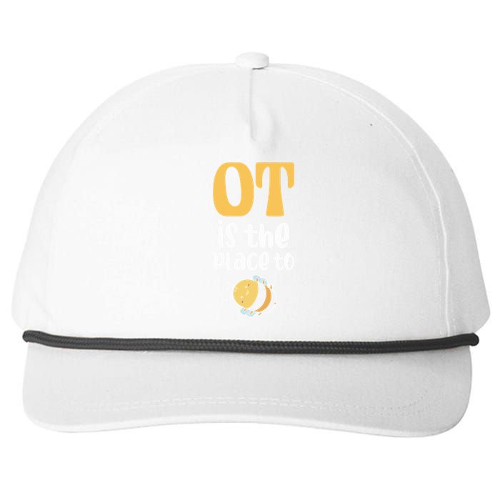 Therapist Occupational Therapy Ot Is The Pleace To Bee Snapback Five-Panel Rope Hat