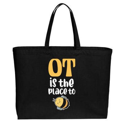 Therapist Occupational Therapy Ot Is The Pleace To Bee Cotton Canvas Jumbo Tote