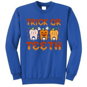 Trick Or Teeth Funny Dentist Halloween Dental Squad Cute Gift Sweatshirt