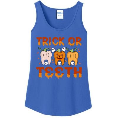 Trick Or Teeth Funny Dentist Halloween Dental Squad Cute Gift Ladies Essential Tank