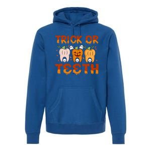 Trick Or Teeth Funny Dentist Halloween Dental Squad Cute Gift Premium Hoodie