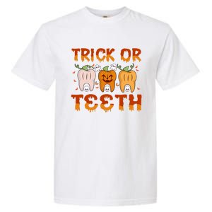 Trick Or Teeth Funny Dentist Halloween Dental Squad Cute Gift Garment-Dyed Heavyweight T-Shirt