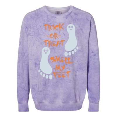 Trick Or Treat Smell My Feet Funny Halloween Colorblast Crewneck Sweatshirt