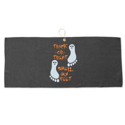 Trick Or Treat Smell My Feet Funny Halloween Large Microfiber Waffle Golf Towel