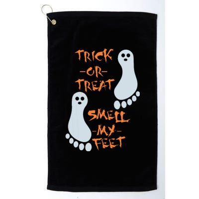 Trick Or Treat Smell My Feet Funny Halloween Platinum Collection Golf Towel