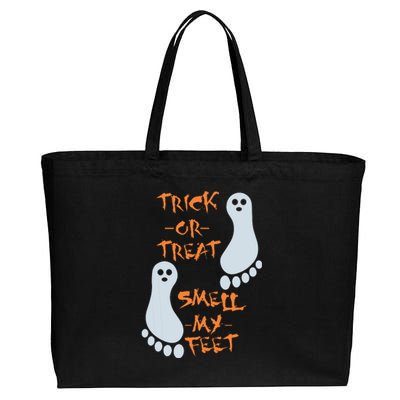 Trick Or Treat Smell My Feet Funny Halloween Cotton Canvas Jumbo Tote