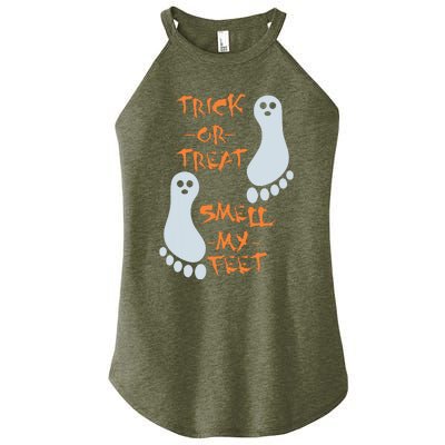 Trick Or Treat Smell My Feet Funny Halloween Women's Perfect Tri Rocker Tank