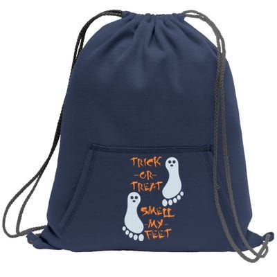 Trick Or Treat Smell My Feet Funny Halloween Sweatshirt Cinch Pack Bag