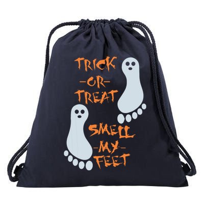 Trick Or Treat Smell My Feet Funny Halloween Drawstring Bag