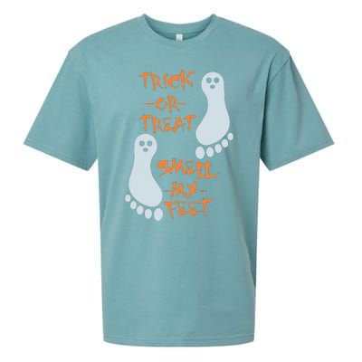 Trick Or Treat Smell My Feet Funny Halloween Sueded Cloud Jersey T-Shirt