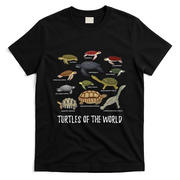 Turtles Of The World Apparel Turtle Types Of Turtle T-Shirt
