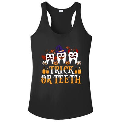 Trick Or Teeth Funny Dentist Halloween Dental Squad Funny Gift Ladies PosiCharge Competitor Racerback Tank